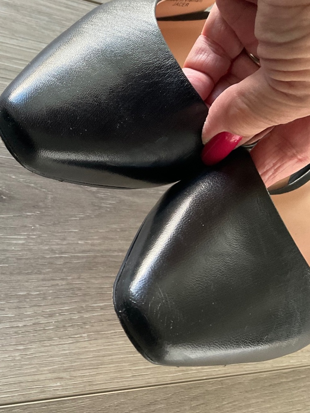 FRANCO SARTO Jacer Slingback Pump Block Heel in Black Leather Size 9.5 - Picture 7 of 14